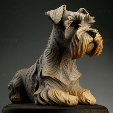 3D model Zwergschnauzer dog (STL)